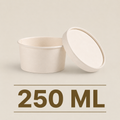 250 ML Round Paper Tub Container with Lid – Eco-Friendly Snack & Dessert Tub