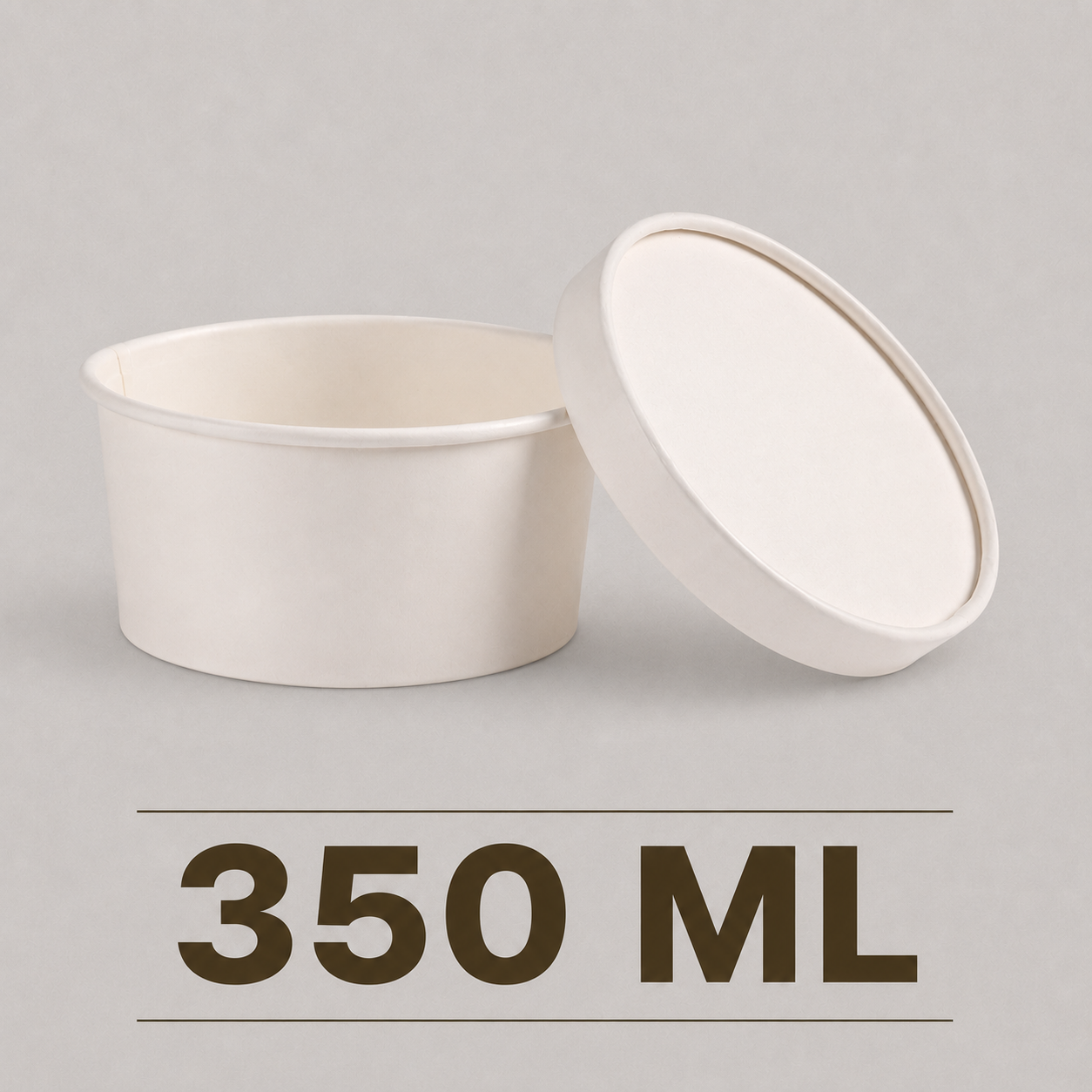350 ML Round Paper Tub Container with Lid – Eco-Friendly Food Packaging Tub
