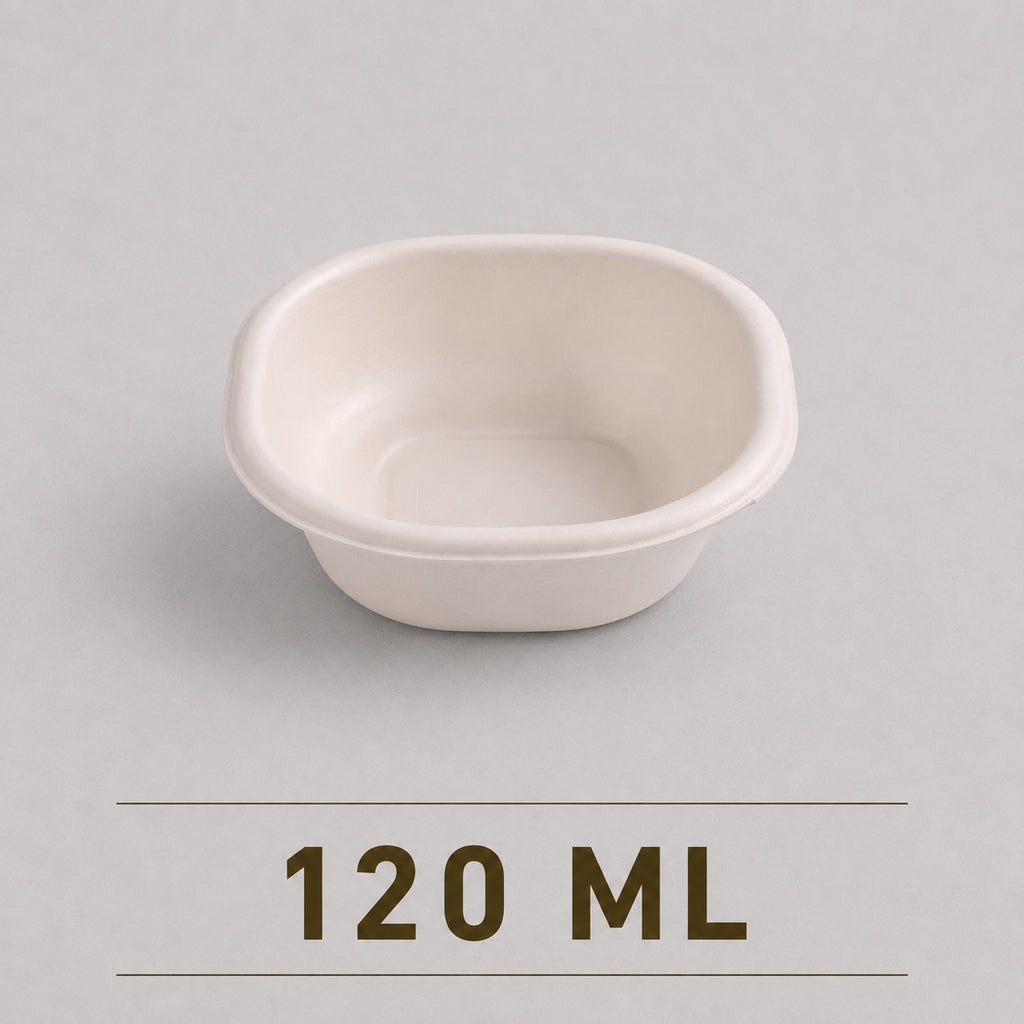 120 ML Bagasse Bowl – Eco-Friendly Compostable Dessert Bowl