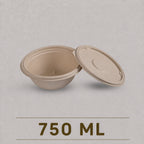 750 ML Meal Bowl with Lid – Eco-Friendly Meal Bowl for Delivery & Packing