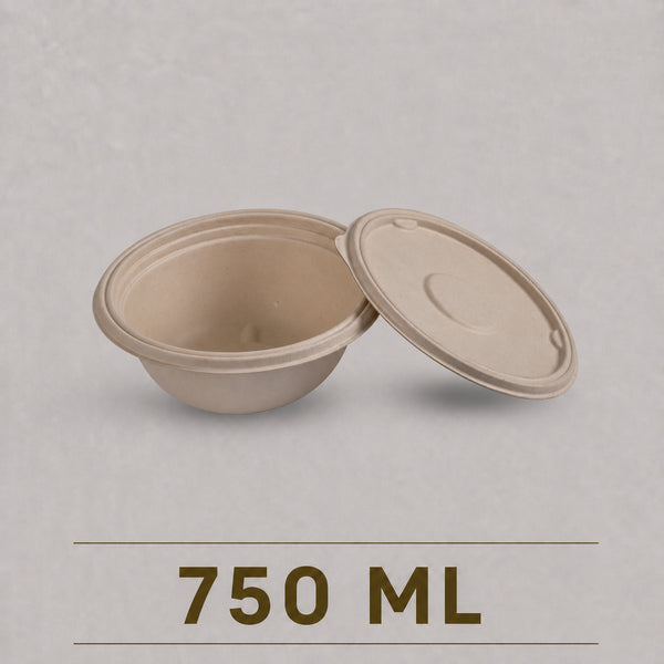 750 ML Meal Bowl with Lid – Eco-Friendly Meal Bowl for Delivery & Packing