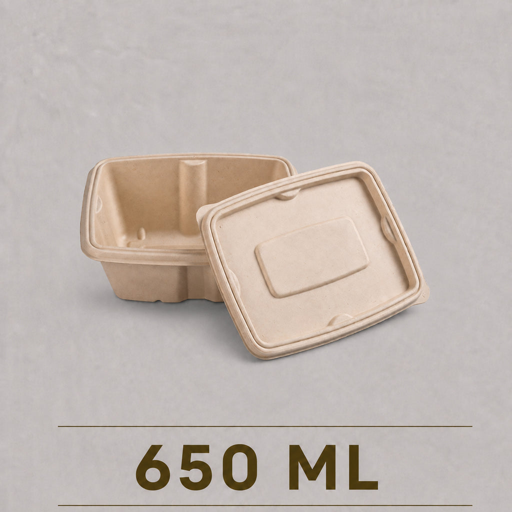 650 ML Meal Box with Lid – Eco-Friendly Takeaway Meal Box