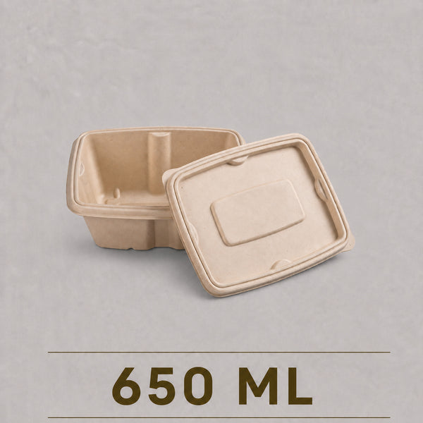 650 ML Meal Box with Lid – Eco-Friendly Takeaway Meal Box