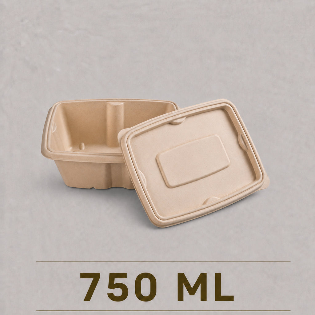 750 ML Meal Box with Lid – Eco-Friendly Lunch Packing Box