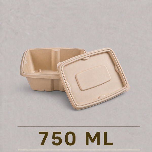 750 ML Meal Box with Lid – Eco-Friendly Lunch Packing Box