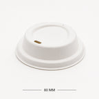 80 MM Bagasse Sipper Lid – Lid for 240 ML/250 ML Paper Cup
