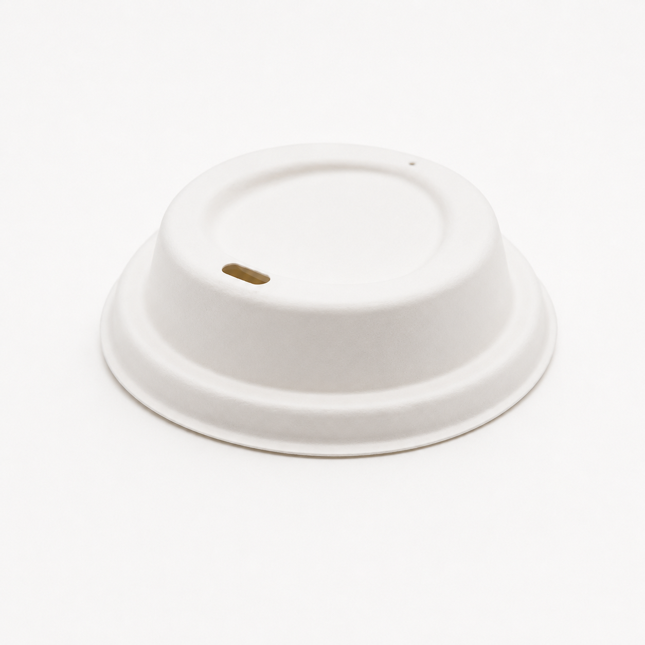 80 MM Bagasse Sipper Lid – Lid for 240 ML/250 ML Paper Cup