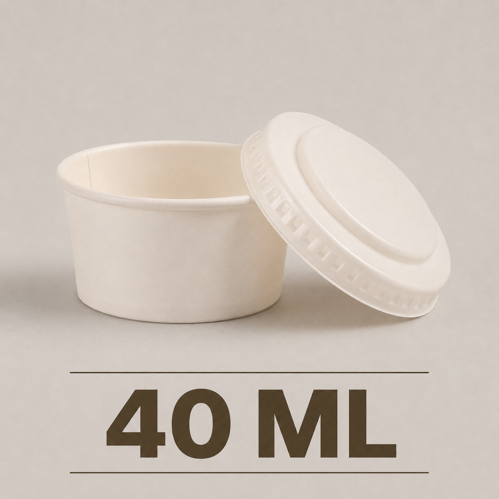40 ML Dip Container with PET Lid – Eco-Friendly Sauce & Chutney Cup