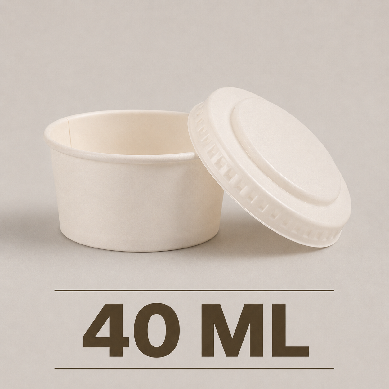 40 ML Dip Container with PET Lid – Eco-Friendly Sauce & Chutney Cup