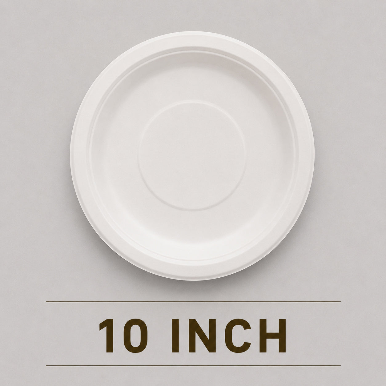 10 Inch Round Bagasse Plate – Heavy Duty Compostable Party Plate