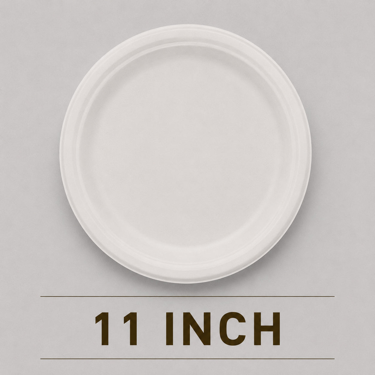 11 Inch Round Bagasse Plate – Eco-Friendly Compostable Full Meal Plate