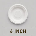 6 Inch Round Bagasse Plate – Eco-Friendly Compostable Snack Plate