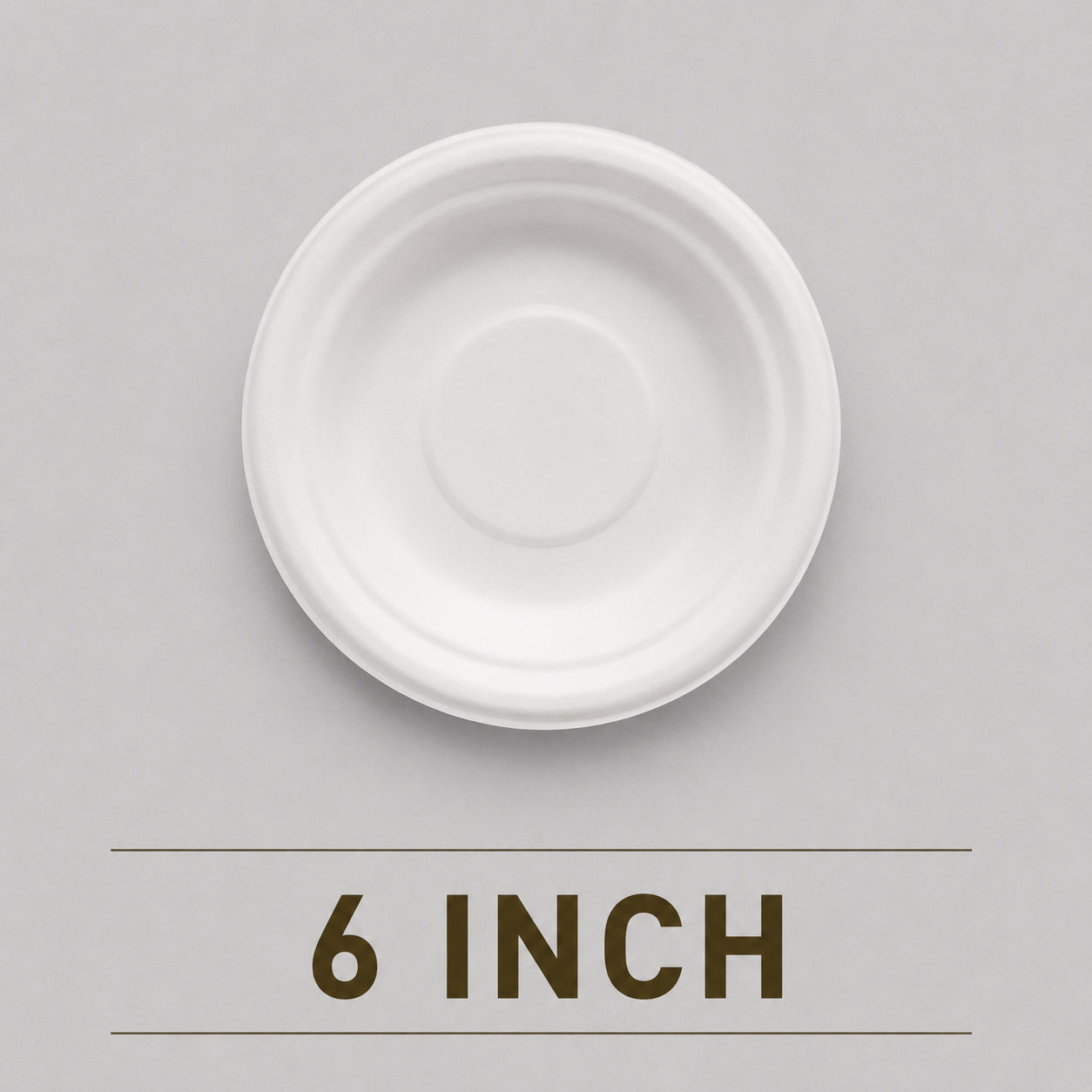 6 Inch Round Bagasse Plate – Eco-Friendly Compostable Snack Plate