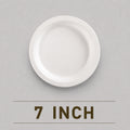 7 Inch Round Bagasse Plate – Eco-Friendly Compostable Starter Plate