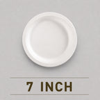 7 Inch Round Bagasse Plate – Eco-Friendly Compostable Starter Plate