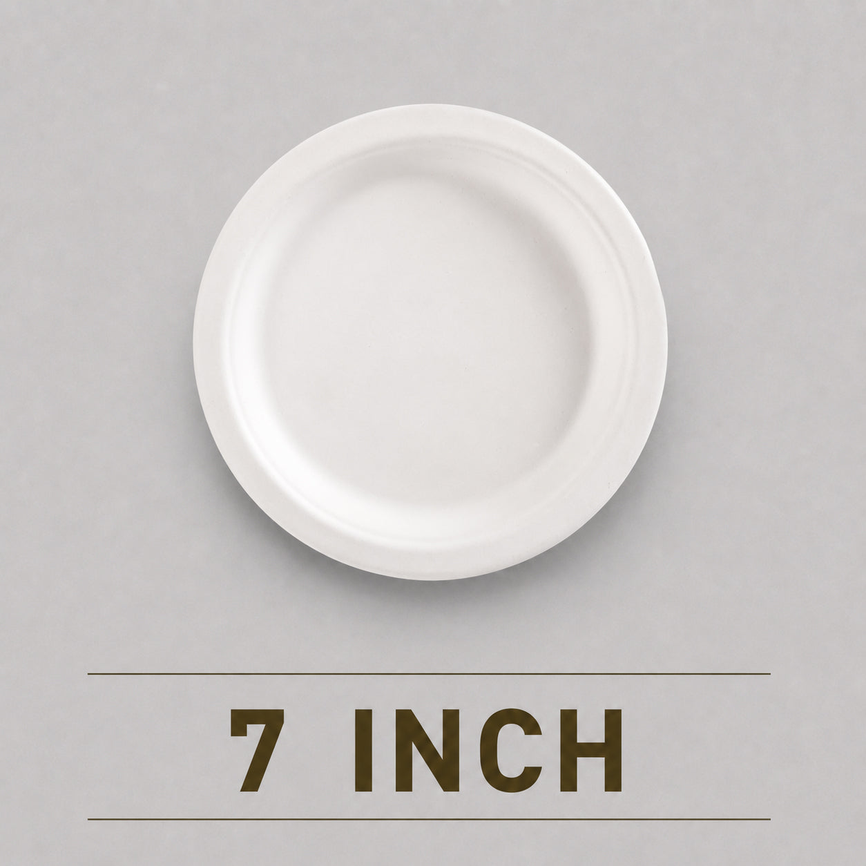 7 Inch Round Bagasse Plate – Eco-Friendly Compostable Starter Plate