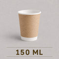 150 ML Ripple Wall Kraft Tea Cup – Eco-Friendly Paper Cup for Hot Drinks