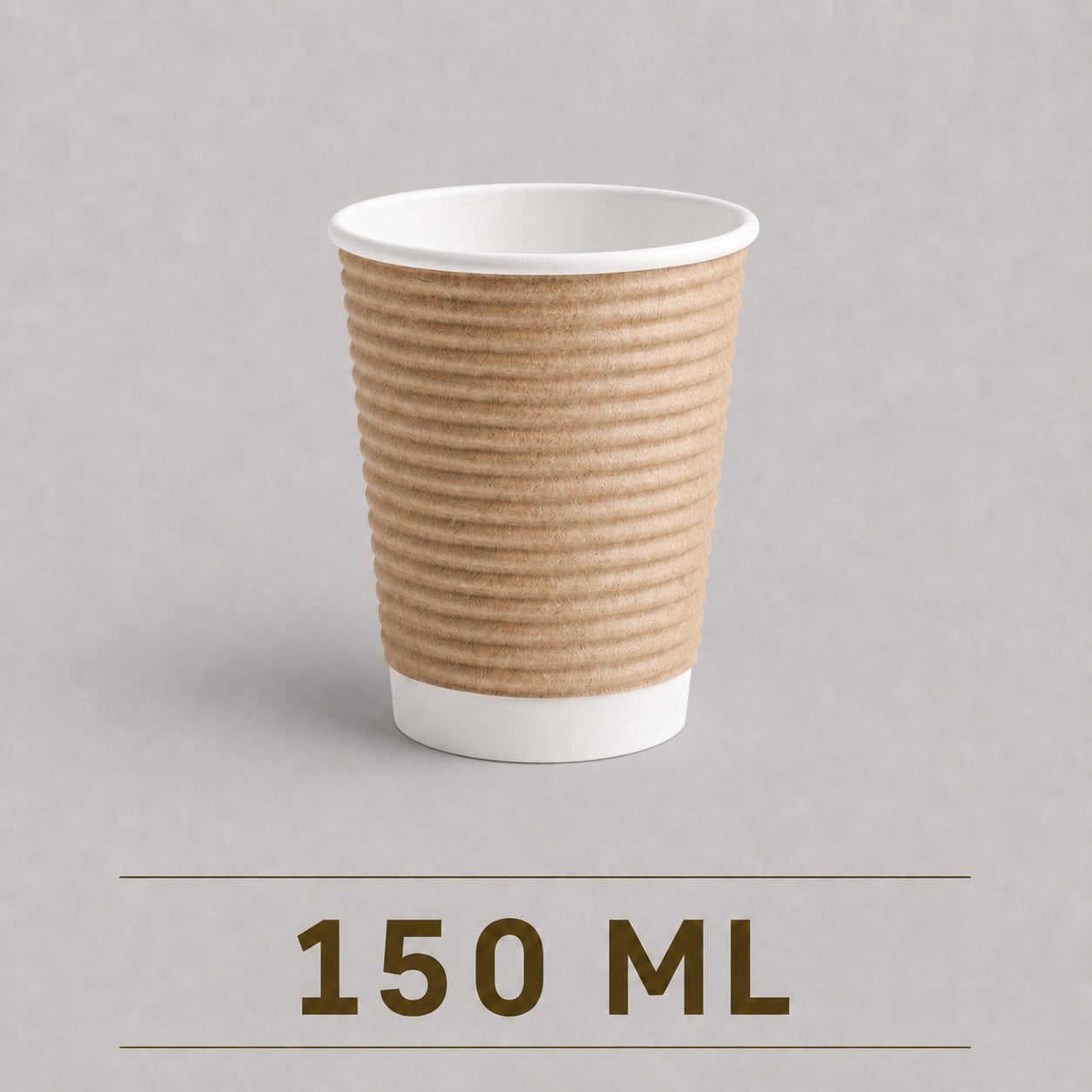 150 ML Ripple Wall Kraft Tea Cup – Eco-Friendly Paper Cup for Hot Drinks
