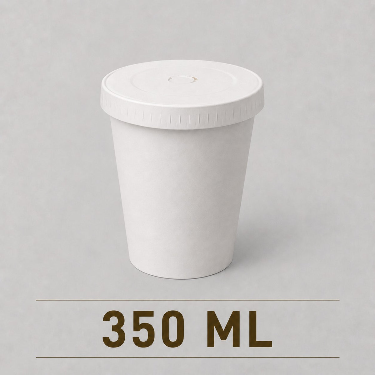 350 ML Single Wall White Paper Cup with Straw Lid – Eco-Friendly Beverage Cup