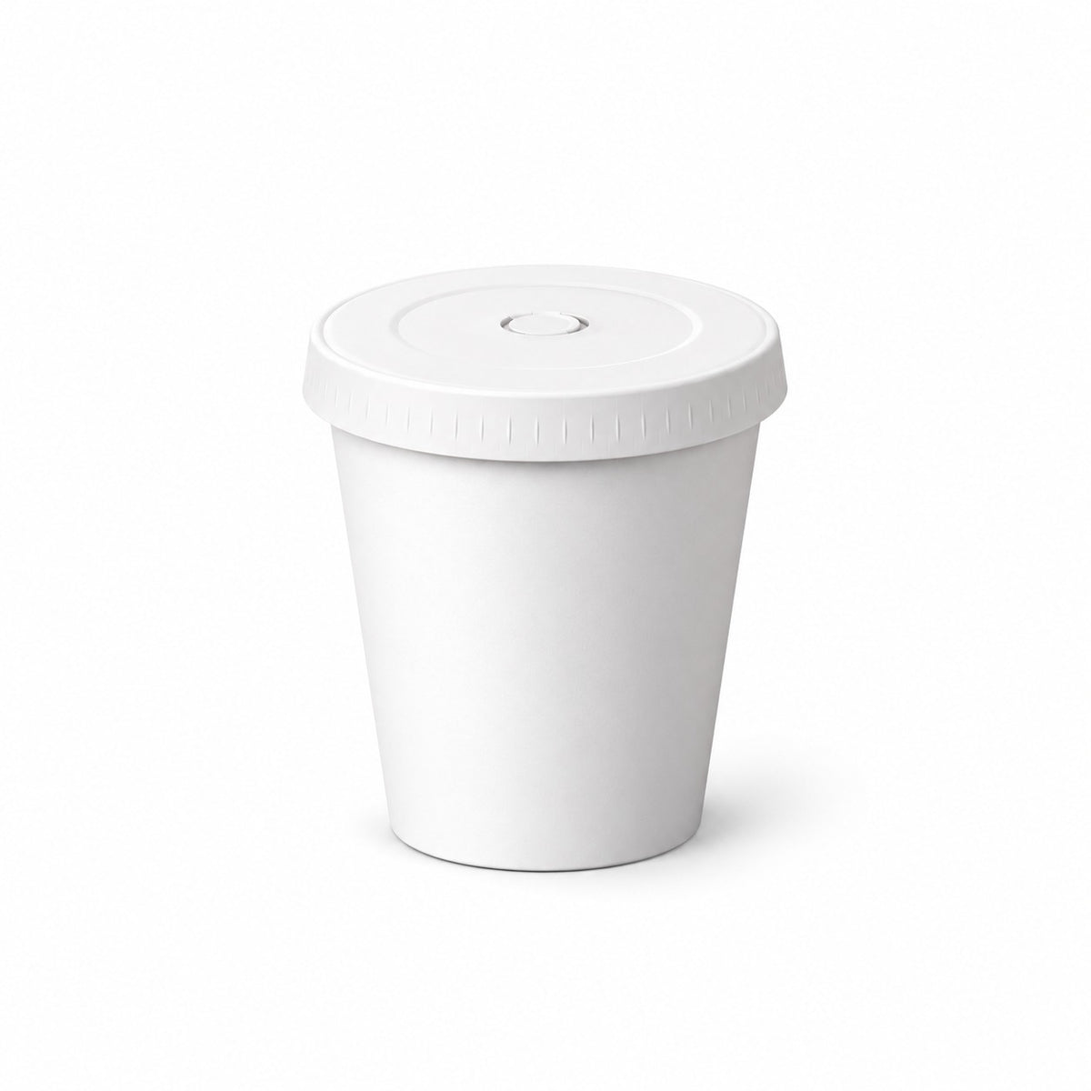 350 ML Single Wall White Paper Cup with Straw Lid – Eco-Friendly Beverage Cup