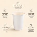 360 ML Double Wall Paper Coffee Cup – Insulated Eco-Friendly Cup for Tea & Coffee