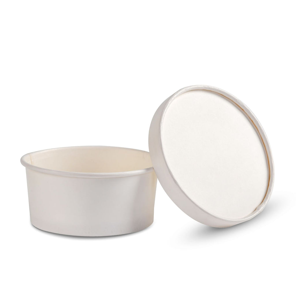 250 ML Round Paper Tub Container with Lid – Eco-Friendly Snack & Dessert Tub