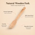 16 CM Wooden Fork – Eco-Friendly Cutlery for Parties & Takeaways