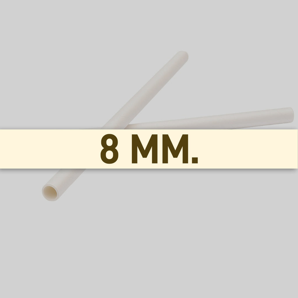 8 MM Paper Straw White