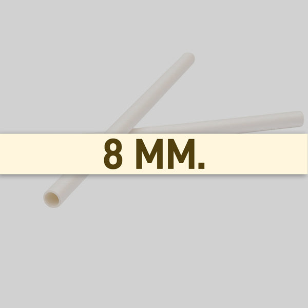 8 MM Paper Straw White