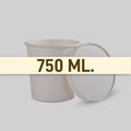 750 ml paper tub container Size