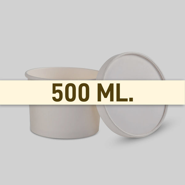 500 ml paper tub container Size