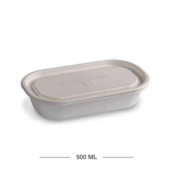 Container Oval 500 ML with Lid (1)