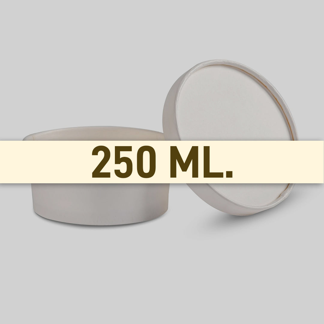 250 ml paper tub container Size