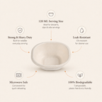 120 ML Bagasse Bowl – Eco-Friendly Compostable Dessert Bowl