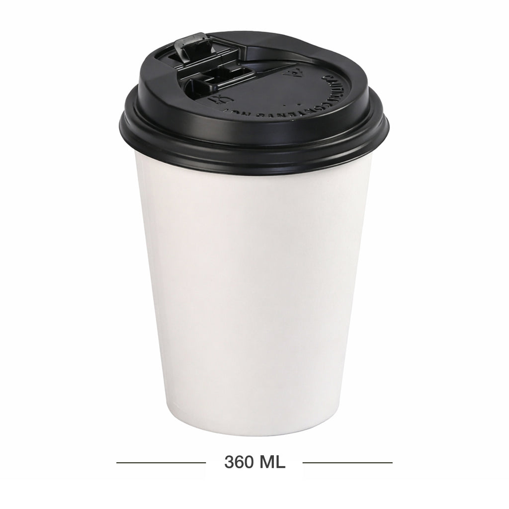 Cup Paper 360 ML Single Wall With lid 2