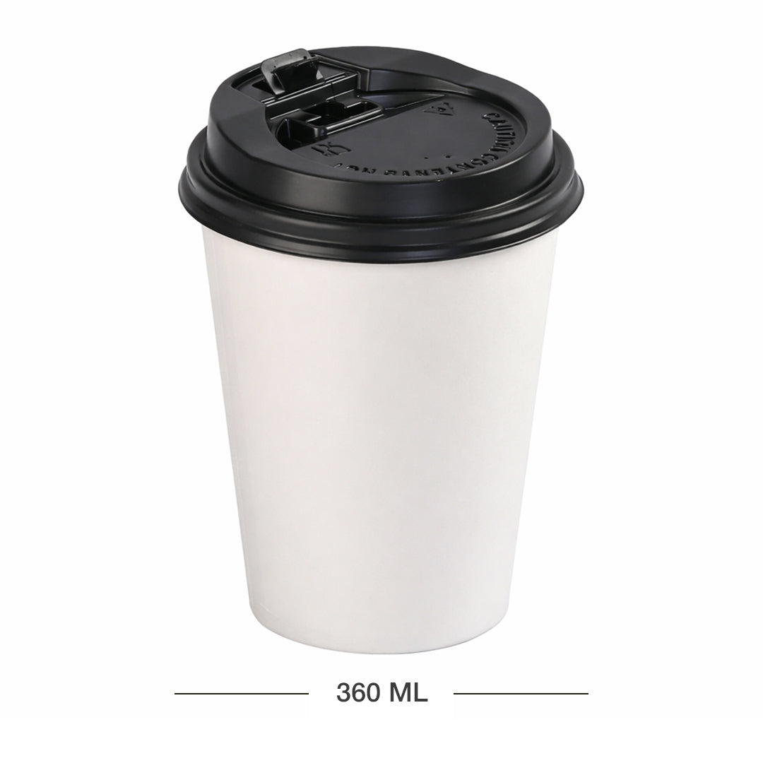 Cup Paper 360 ML Single Wall With lid 2