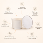 350 ML Round Paper Tub Container with Lid