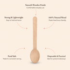 16 CM Wooden Spoon – Eco-Friendly Cutlery for Parties & Takeaways